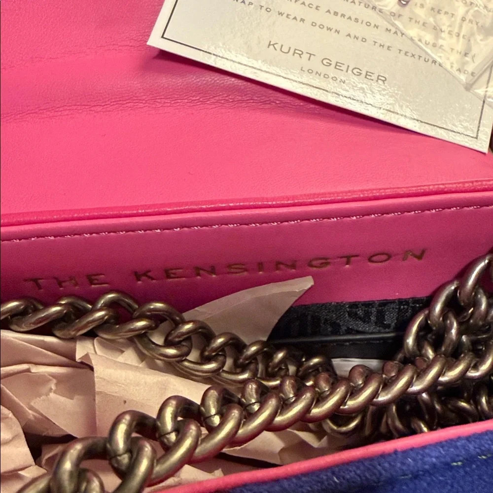 Kurt Geiger Mini Kensington Crystal & Leather Convertible Crossbody Bag 🔥NWT - Picture 5 of 7